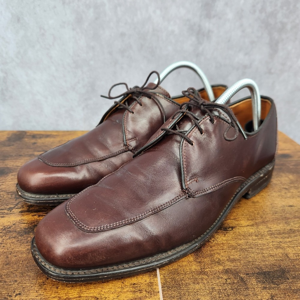 Allen Edmonds Burton Oxford Shoes Mens 8.5 D Brown Leather Apron Toe Dress Shoes - Picture 5 of 12